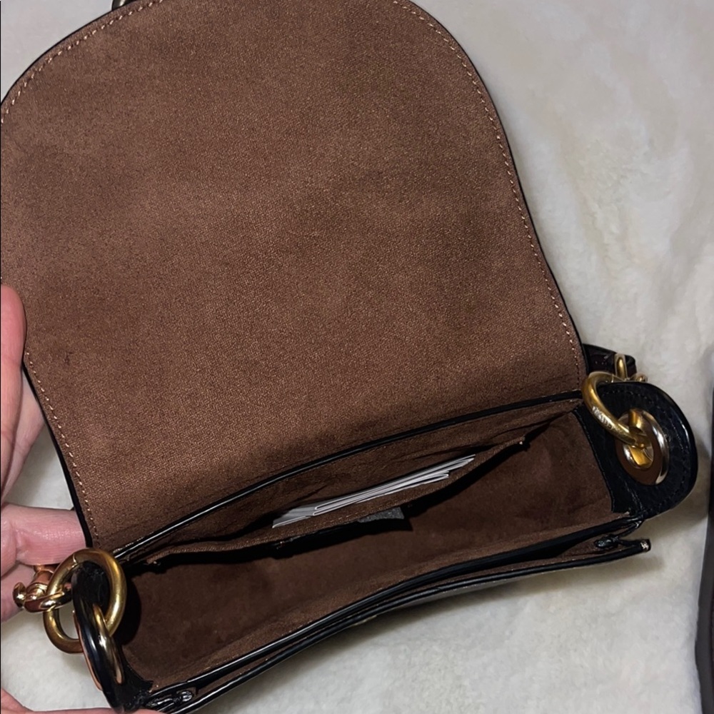 COACH Kleo 17- Rust suede w/ Brown signature print, convertible Bag - Picture 6 of 8